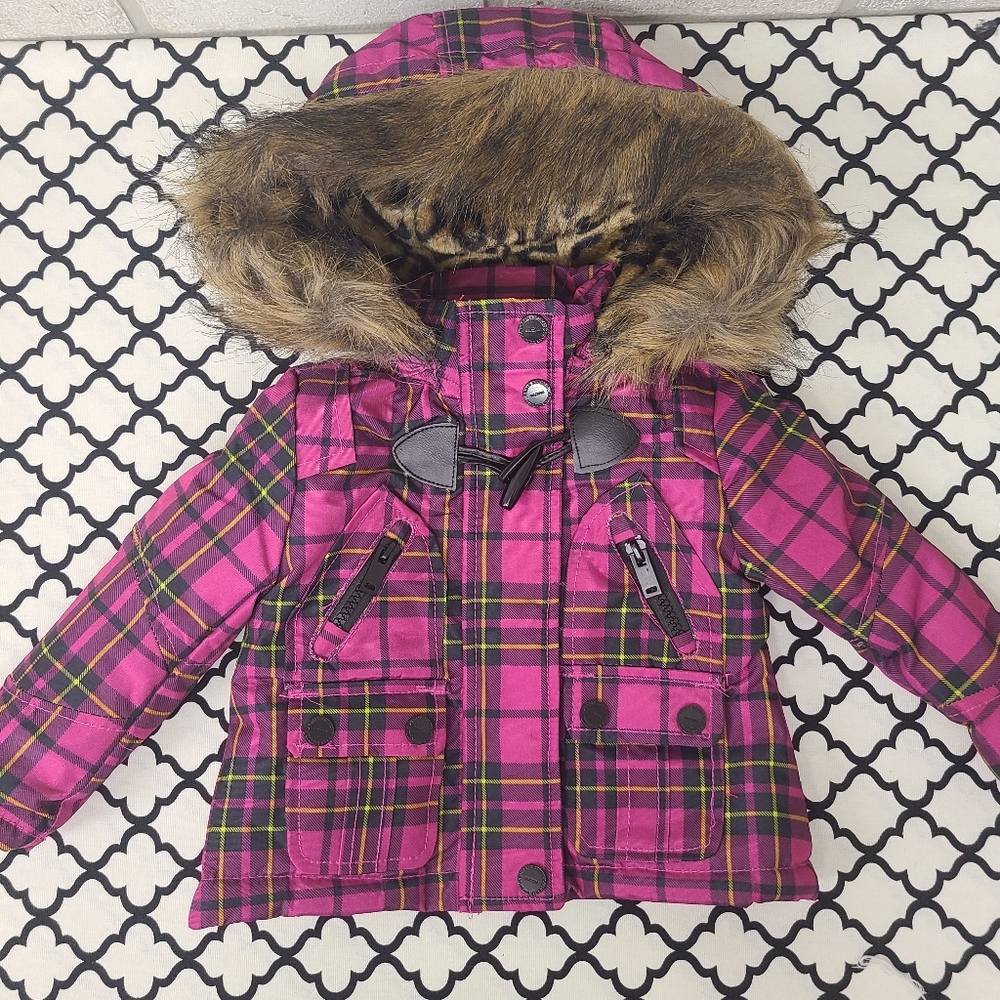 Urban Republic Pink Plaid Winter Coat